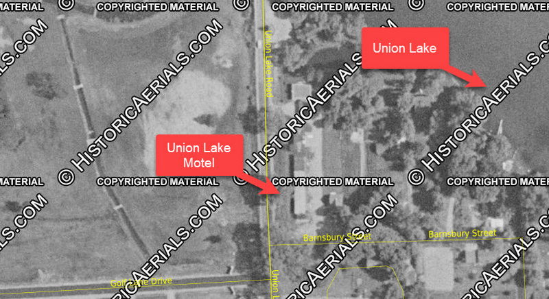 Union Lake Motel - 1957 Aerial
